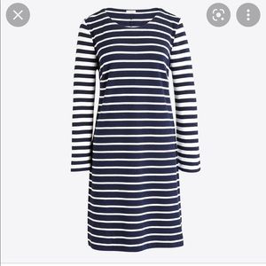 {j.crew} Striped Long Sleeve Dress Coastal Grandmother